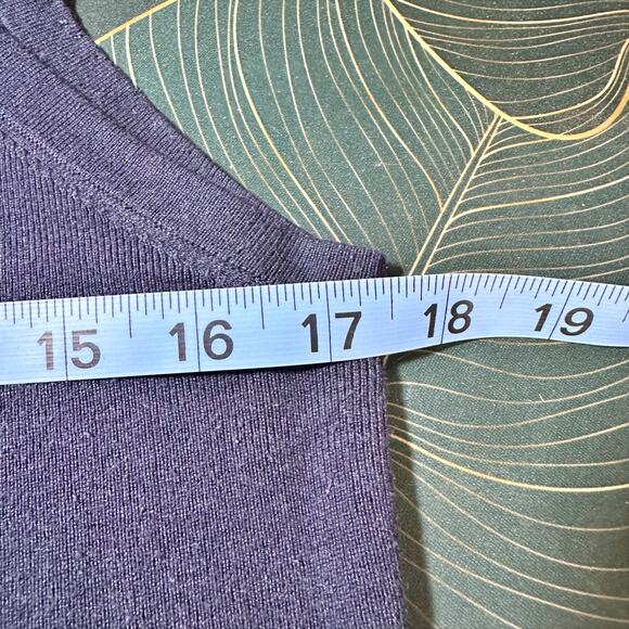 Armani Collezioni Women Silk Blend Long Sleeves Basic Cardigan Top Navy Blue 12 - Picture 9 of 16